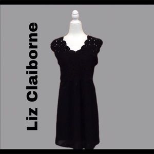 NWT‎ Liz Claiborne Dress, Crocheted Top, Size Medium